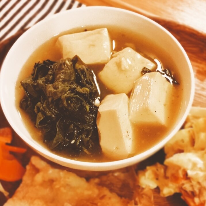 豆腐とほうれん草の出汁煮【70kcal脂3.4g】